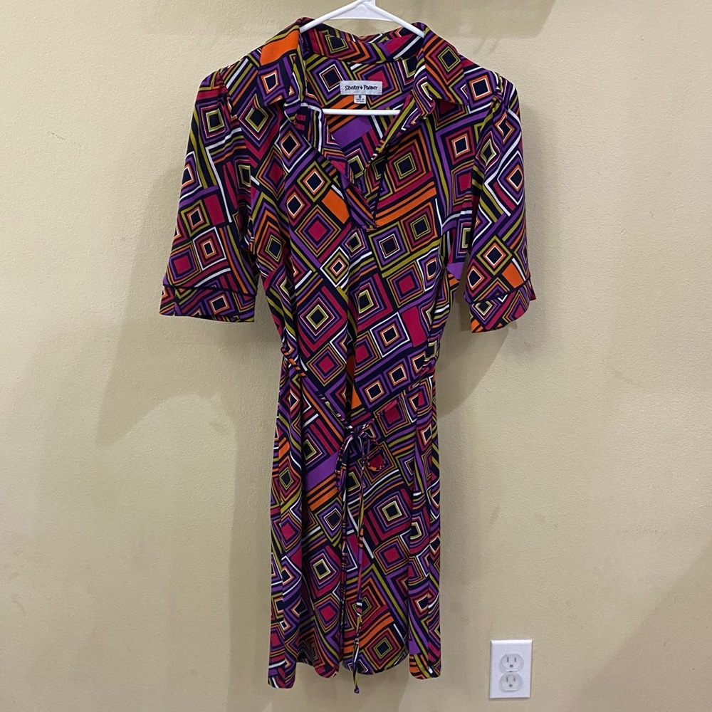 Shelby & Palmer Geometric Print Dress